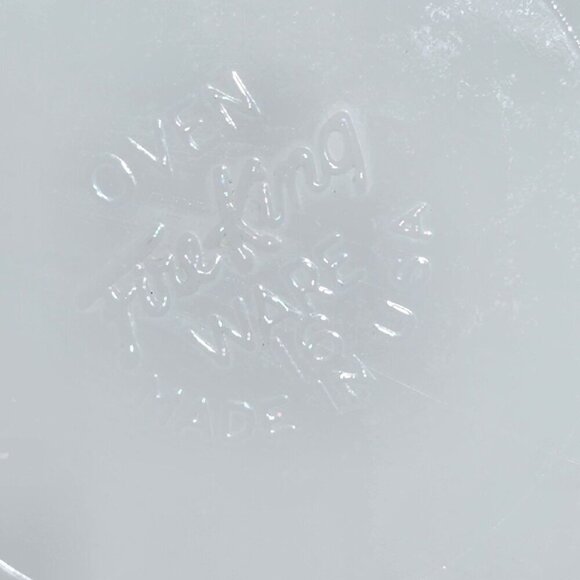 Fire King Hand-Painted Milk Glass Mixing Bowl With Pink Floral Design VTG - Picture 10 of 11